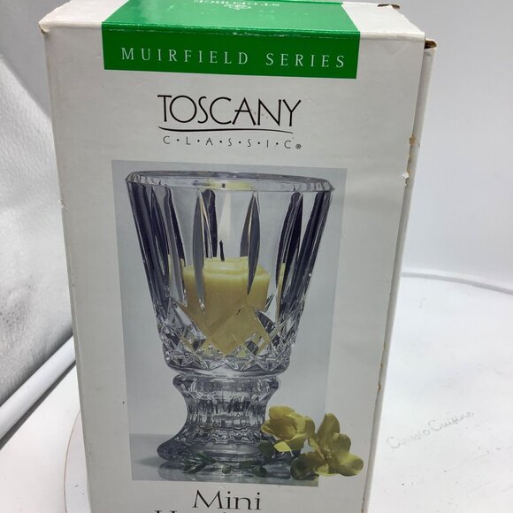 Toscany Classics Muirfield Mini Hurricane Candle Holder St. George 24% Crystal - Picture 7 of 9